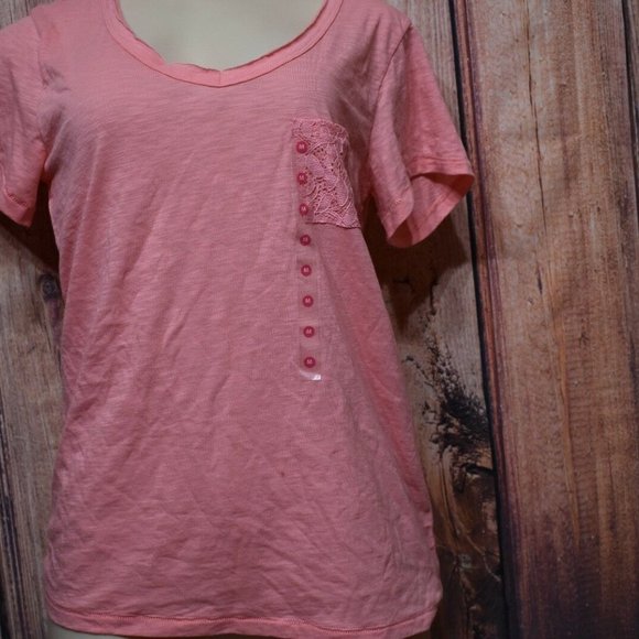 Jenni by Jennifer Moore Lace-Pocket PJ top. NWT - Picture 5 of 5